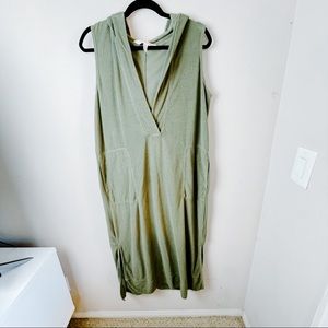 Stan Herman Cotton Deep V Sleeveless Maxi Dress M